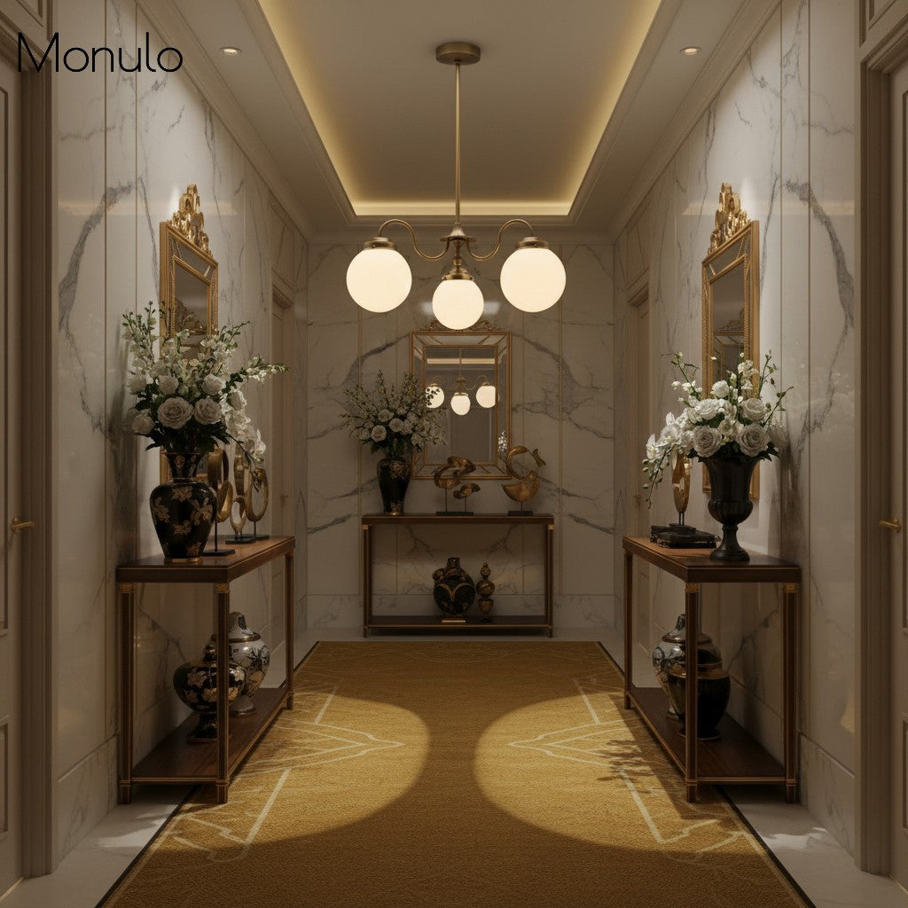 Glorica Glass Modern Decorative Glass Globe Chandelier – Modern Ceiling Light Fixture for Dining Rooms & Living Spaces