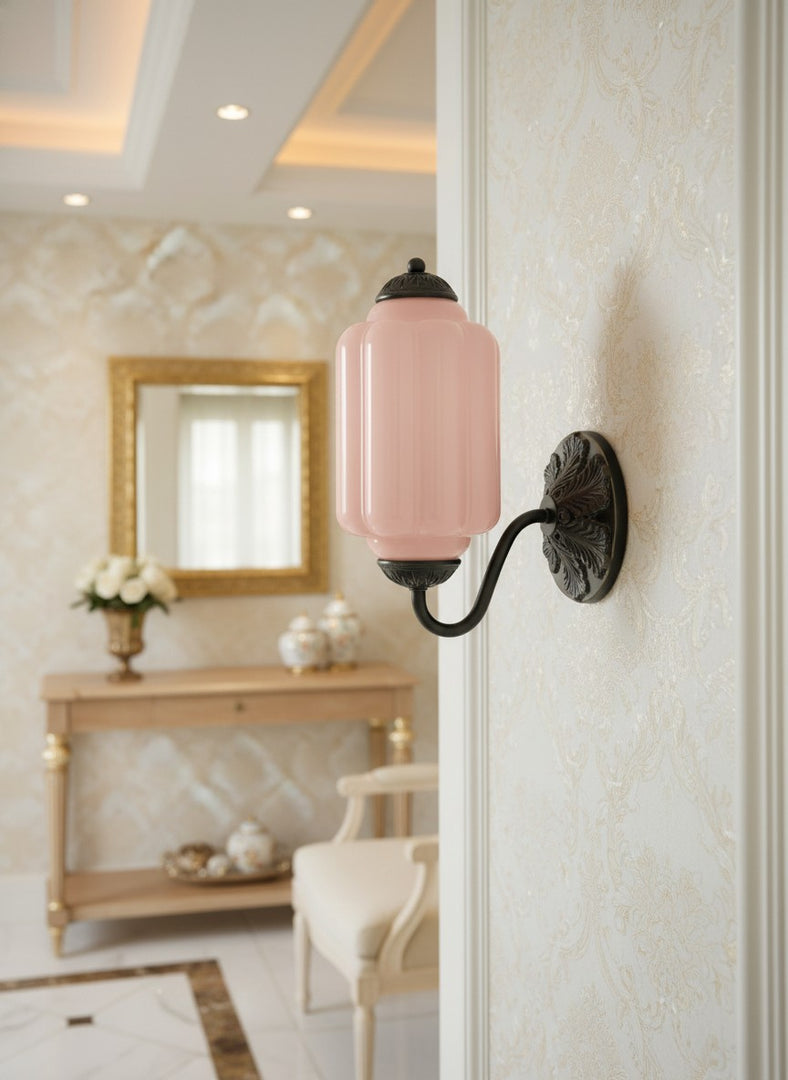 Vintage Milk Glass Sconce Bedside Hallway Eloise Wall Sconce