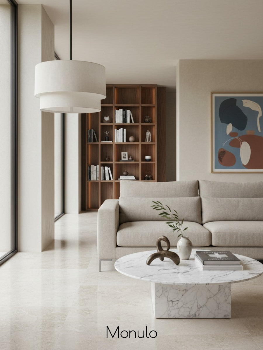 Double Fabric Drum Pendant Lamp