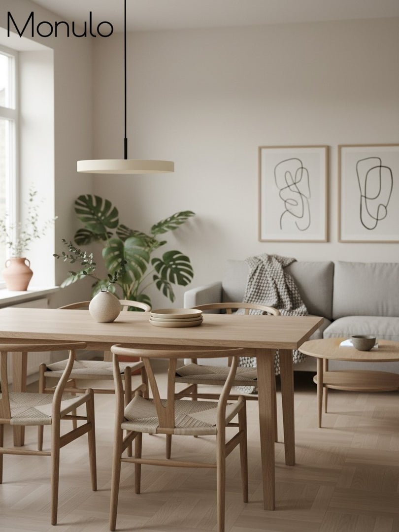 Modern Disc Pendant Light — Nordic Minimalist Fixture for Dining & Kitchen