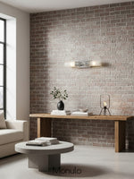 Load image into Gallery viewer, Kalvora Double Tube Wall Sconce - Aged Frosted Glass Vanity Light
