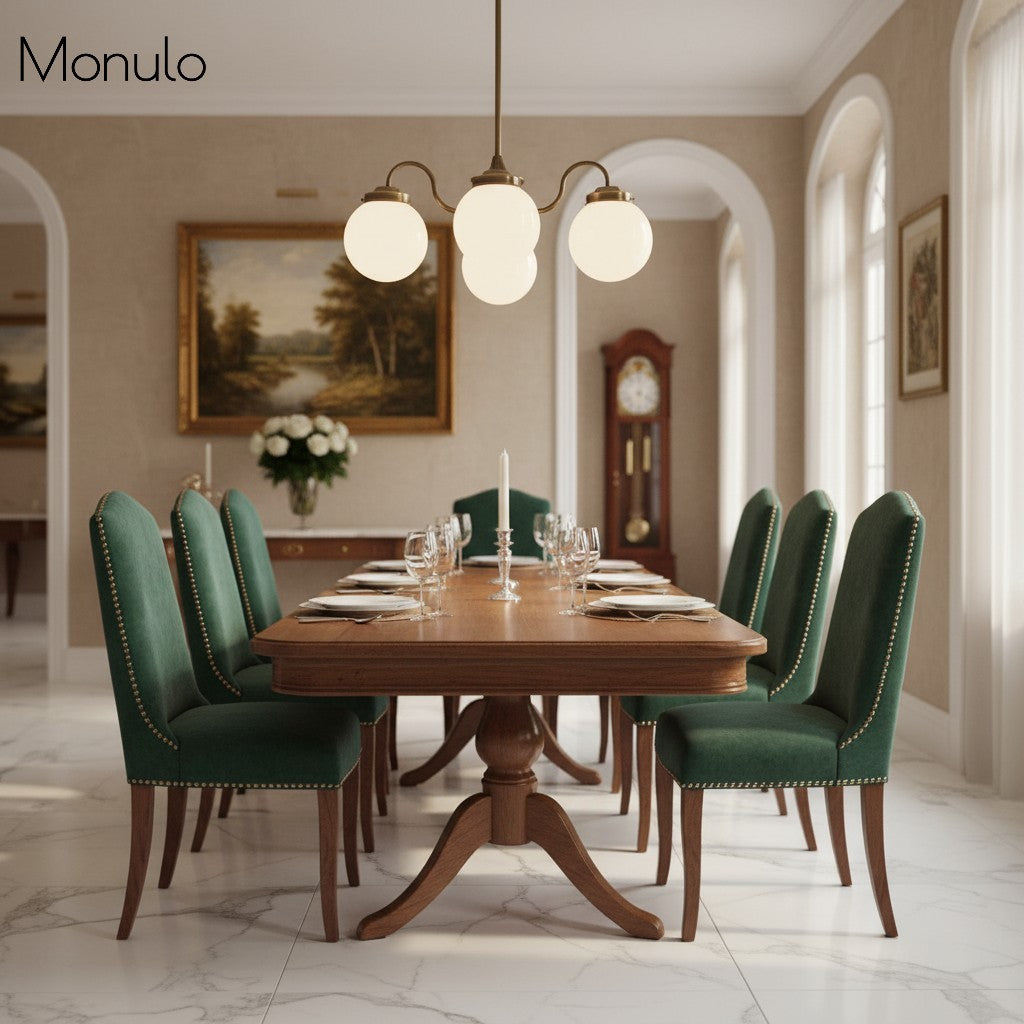 Glorica Glass Modern Decorative Glass Globe Chandelier – Modern Ceiling Light Fixture for Dining Rooms & Living Spaces