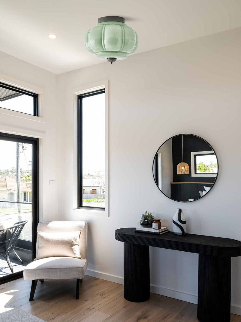 Retro Milk Semi Flush Mount Eloise Ceiling Light