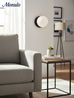 Charger l'image dans la visionneuse de galerie, Applique murale compacte Brelia à dos arrondi — Lampe globe contemporaine pour coiffeuse, salon, hôtels