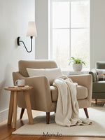 Load image into Gallery viewer, Rowan Fabric Shade Wall Sconce – Modern Industrial Light for Bedroom
