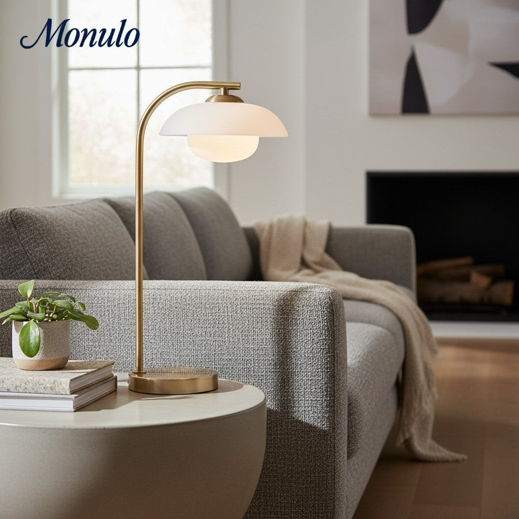 Elorina Retro Metal Shade Table Lamp – Contemporary Plug-In Design for Side Tables & Nightstands