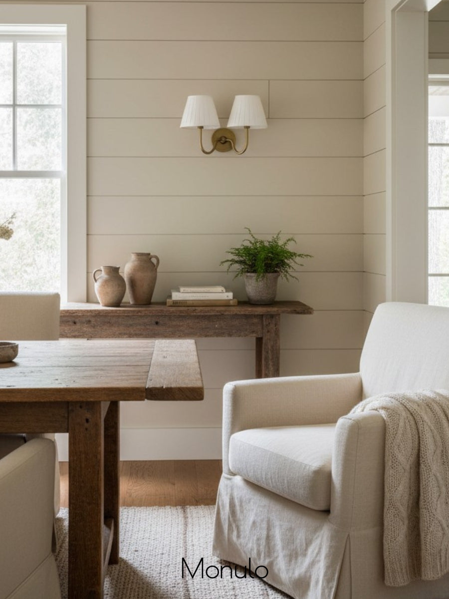 Luvora Fabric Shade Wall Sconce with Drum Shade - Classic Pleated Sconce Light