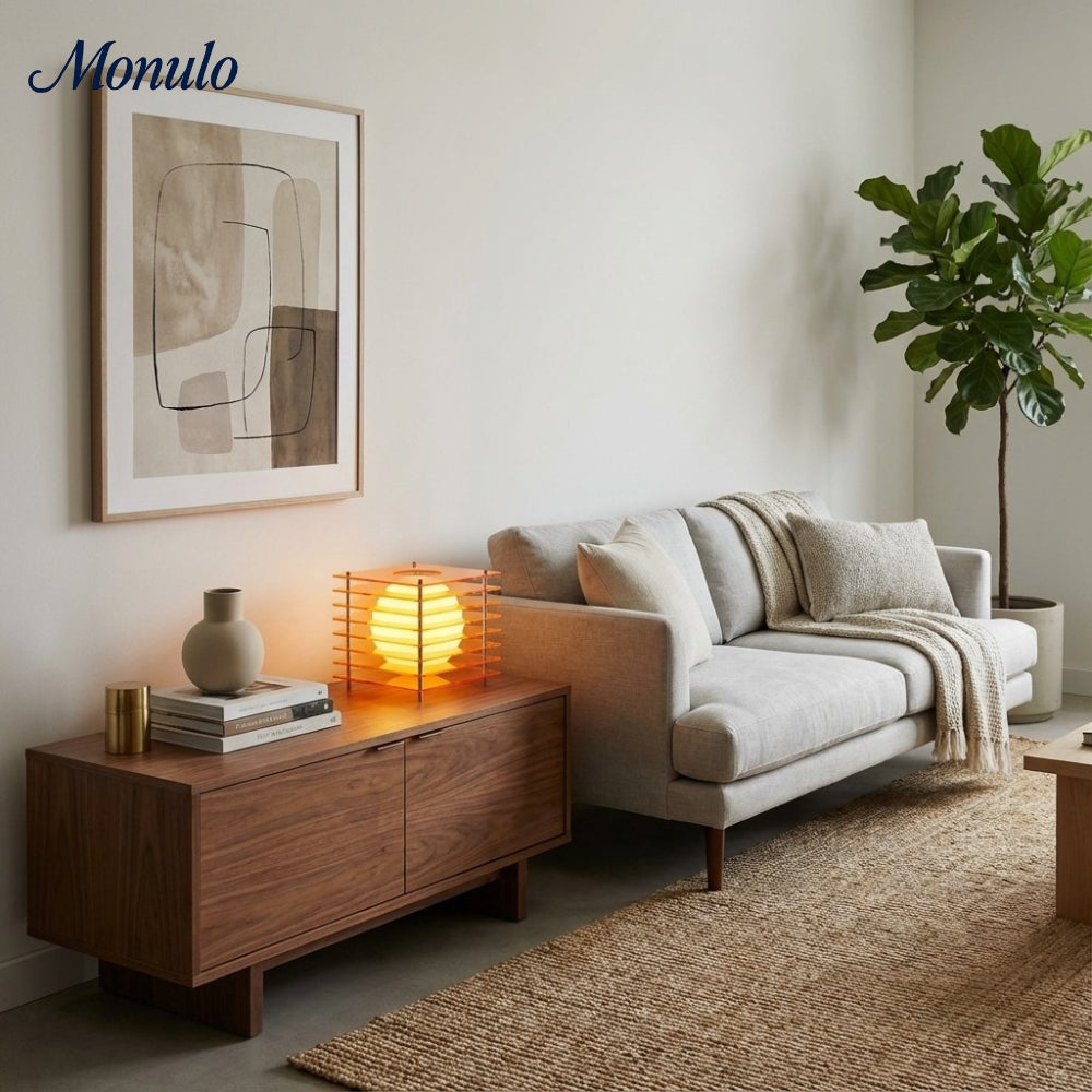 Lampe de table Sunst Afterglow série moderne design sphère géométrique - pour décoration salon et bureau