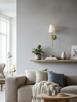 Charger l&#39;image dans la visionneuse de galerie, Applique murale nordique en tissu et laiton rustique
