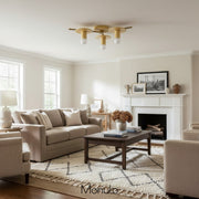 Radiro Globe Sculptural Trio Ceiling Lamp — Minimalist Modern Fixture for Living & Dining