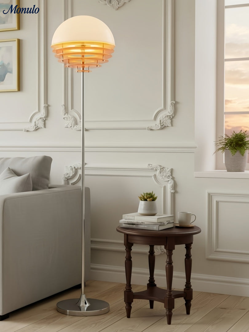 Lampadaire Bauhaus en acrylique et verre Sunset pour salon – AFTERGLOW S3