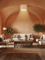 Load image into Gallery viewer, Dumora Double Drum Ceiling Light - Fabric Shade Flush Mount Elegance
