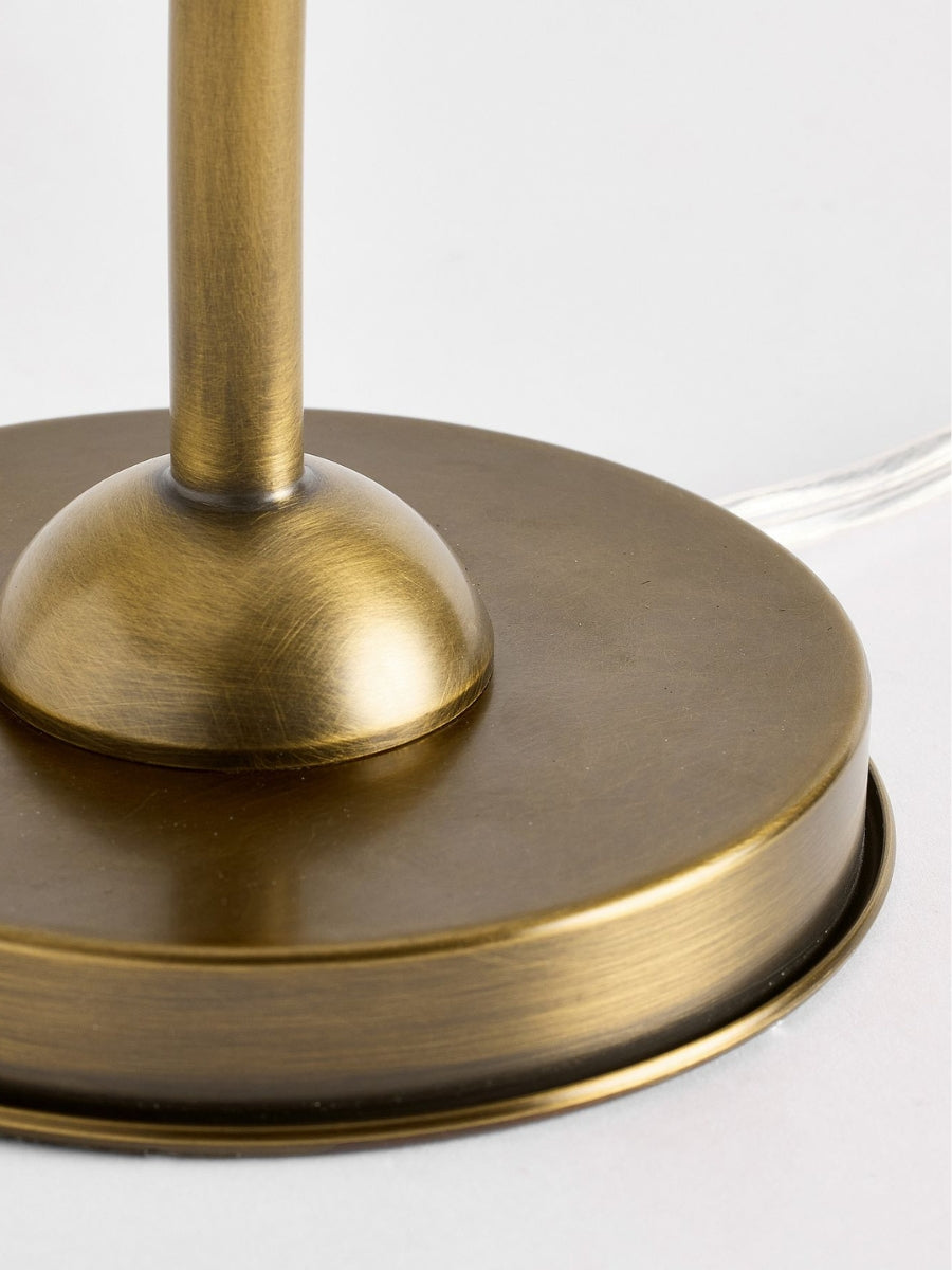 Lámpara de mesa de tela con pantalla de tambor - Lámpara de trabajo plisada moderna