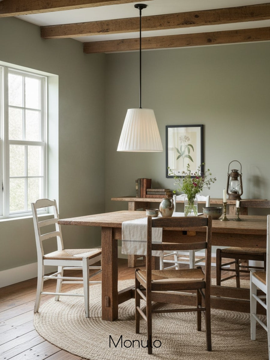 Modern Fabric Pendant Light - Conical Drum Shade for Soft Glow