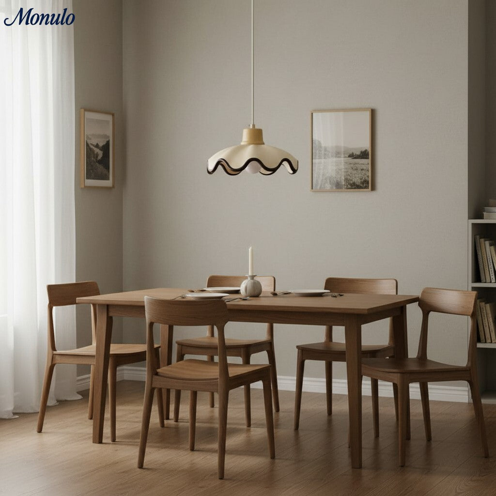 Suspension en résine en forme d'onde Resinova - Résine métallique moderne pour salles à manger et cuisines