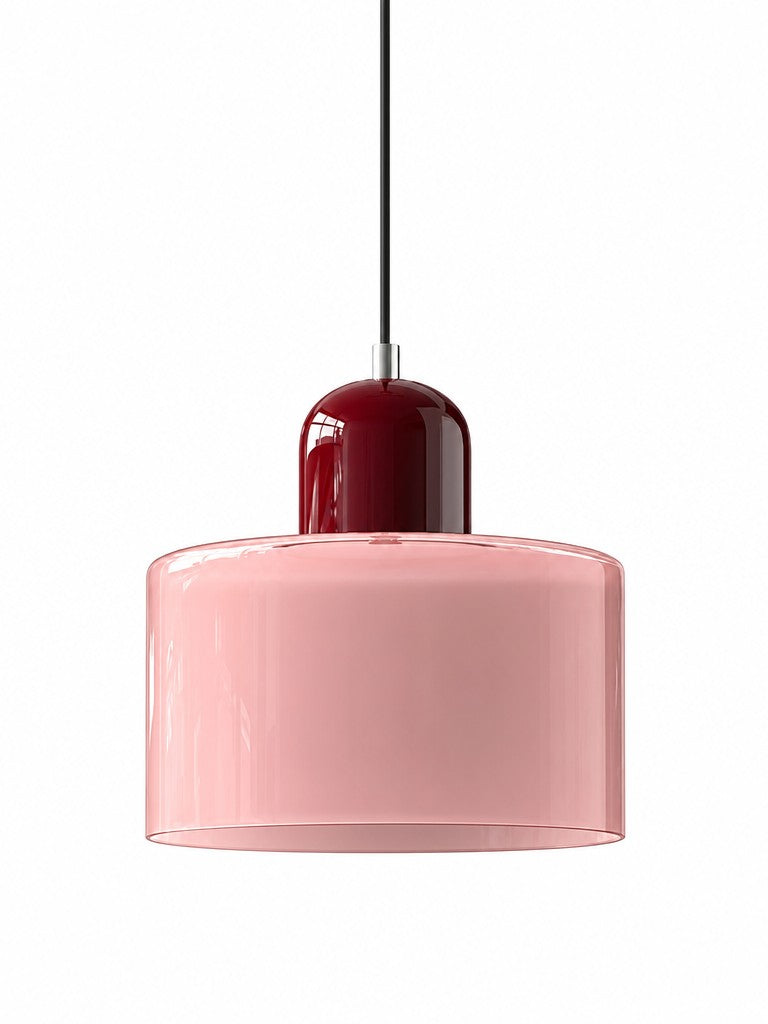 Suspension design moderne en verre cylindrique Verdoma pour cuisines et salles à manger