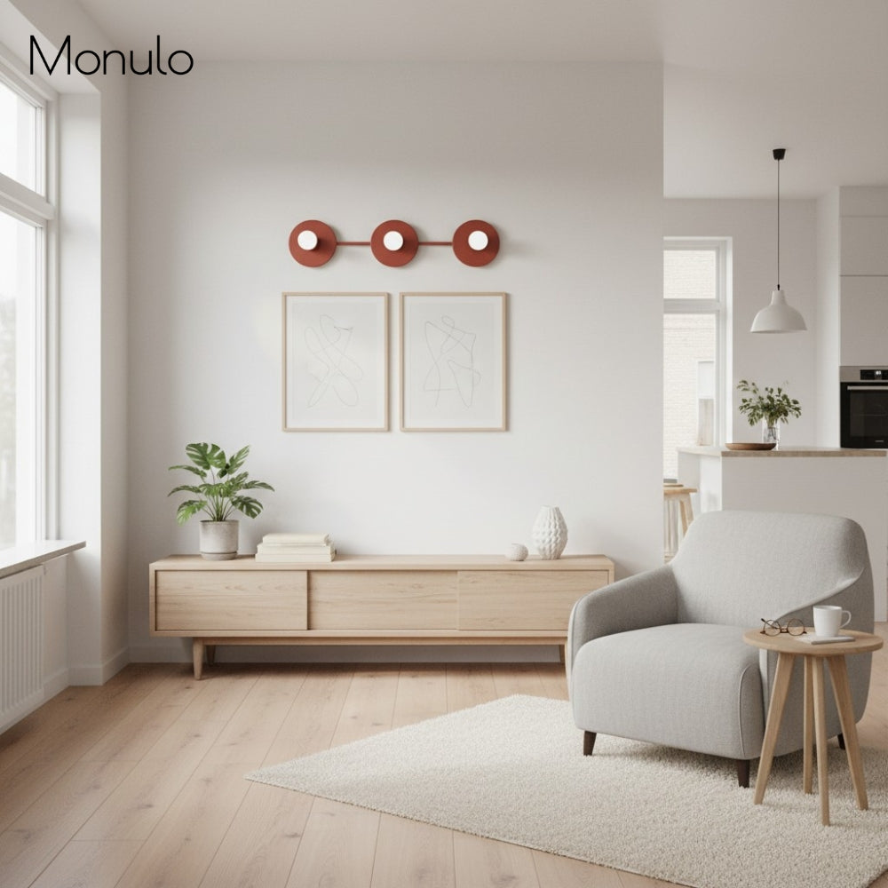 Lámpara de tocador esférica Radiro Globe – Luminaria moderna de 3 luces para baño