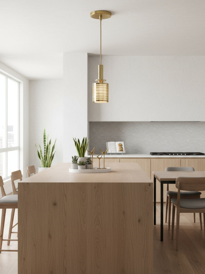 Galvia Single Metal Pendant Light – Elegant Bronze Over White Glass
