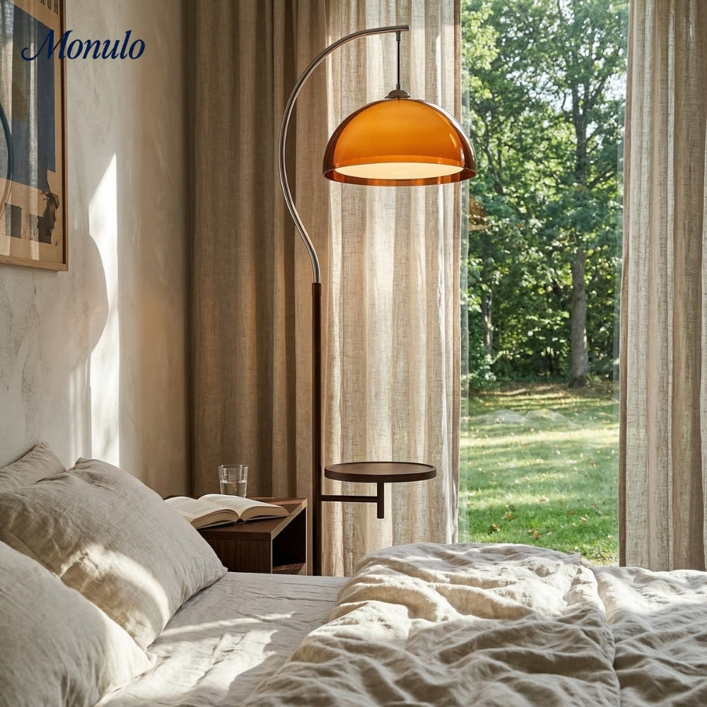 Lámpara de pie de línea moderna y limpia Sunset Afterglow Luz minimalista para dormitorio y salón