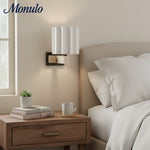 Load image into Gallery viewer, Cavilon Sculpted Marble Wall Light with Elegant Linen Shade for Living Rooms and Hallways
