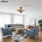 Load image into Gallery viewer, TF Colored Star Ceiling Light - Vintage Glass for Dining Rooms and Living Rooms