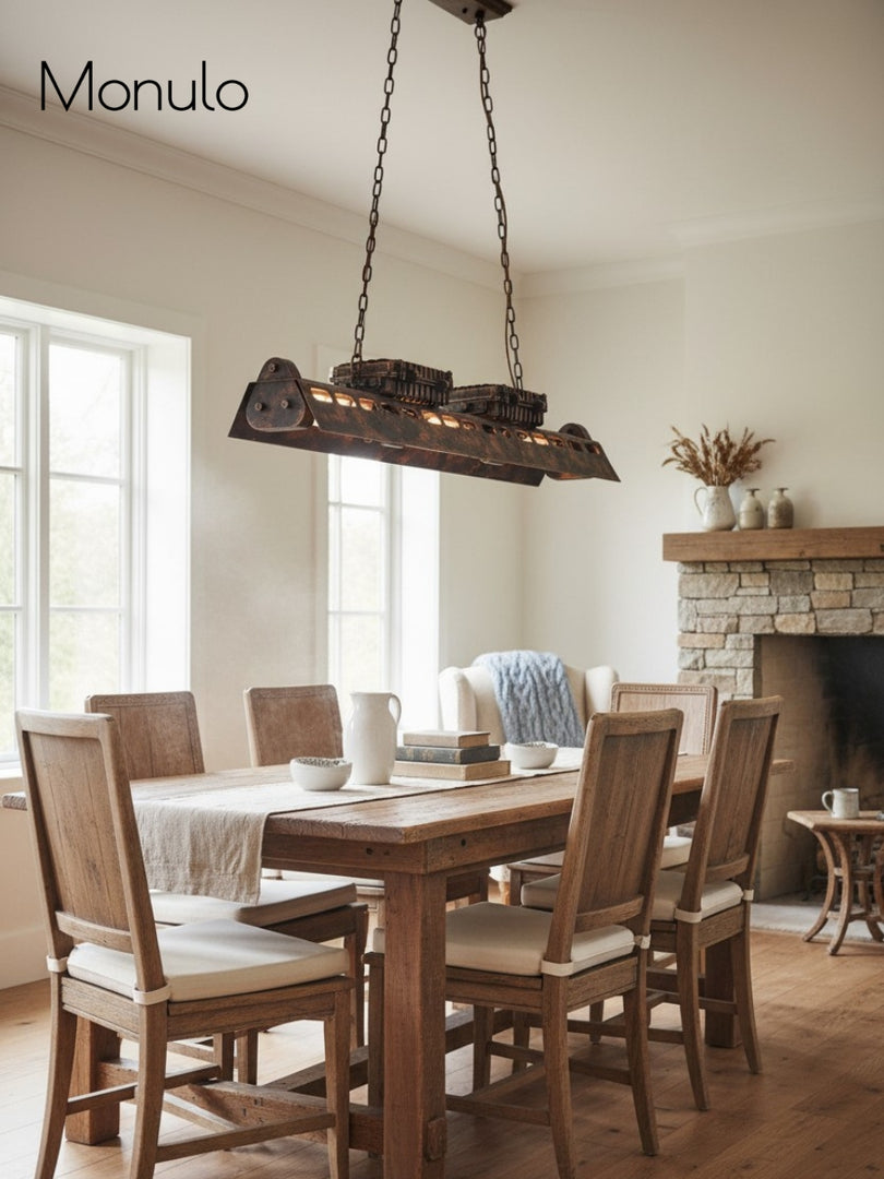 Vintage Loft Chandelier - Industrial Steampunk