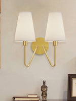 Load image into Gallery viewer, American Iron Fabric Shade Wall Sconce
