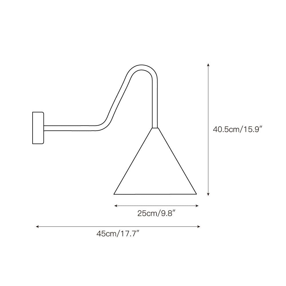 Skulpturale Kegel-Wandlampe – Retro-inspirierte Minimalistische Dekorative Ambientebeleuchtung für Wohnzimmer
