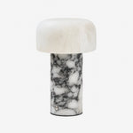 Bild in Gallery-Viewer laden, table lamp with Dolomite shade and Bulgari Marb base
