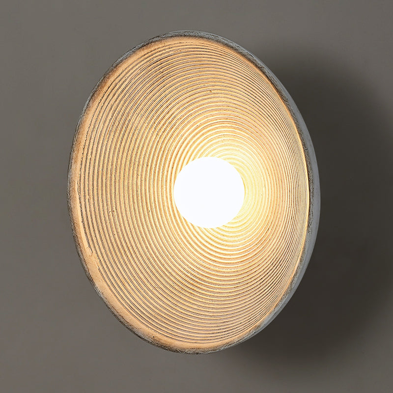 Retro Wabi Sabi Style Round Wall Light For Bedroom M44