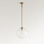 Load image into Gallery viewer, Sterling Minimalist Glass Pendant Collection - Vintage Brass Lighting Design
