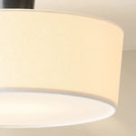 Cargar imagen en el visor de la Galería, Modern Brass Fabric Flush Mount Ceiling Light