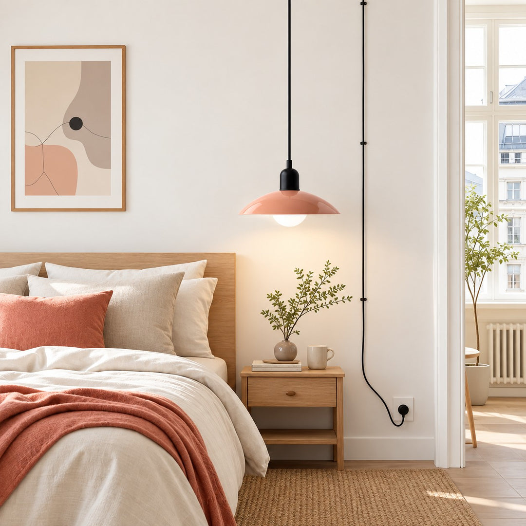 Mid Century Bauhaus Dining Room Plug-in Pendant Light