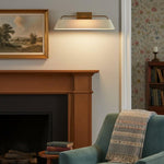 Bild in Gallery-Viewer laden, Libris Wandmontierte Bilderleuchte - Moderner Stahlrahmen mit Weichem Sandfarbener Schirm für Eingangsbereich &amp; Esszimmer