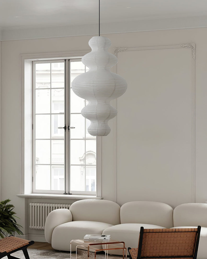 Stacked Mulberry Paper Swag Pendant