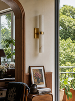Charger l'image dans la visionneuse de galerie, Marcellus Luxury Alabaster Tube Wall Light Modern Architectural Wall Sconce for Bedside Vanity Area