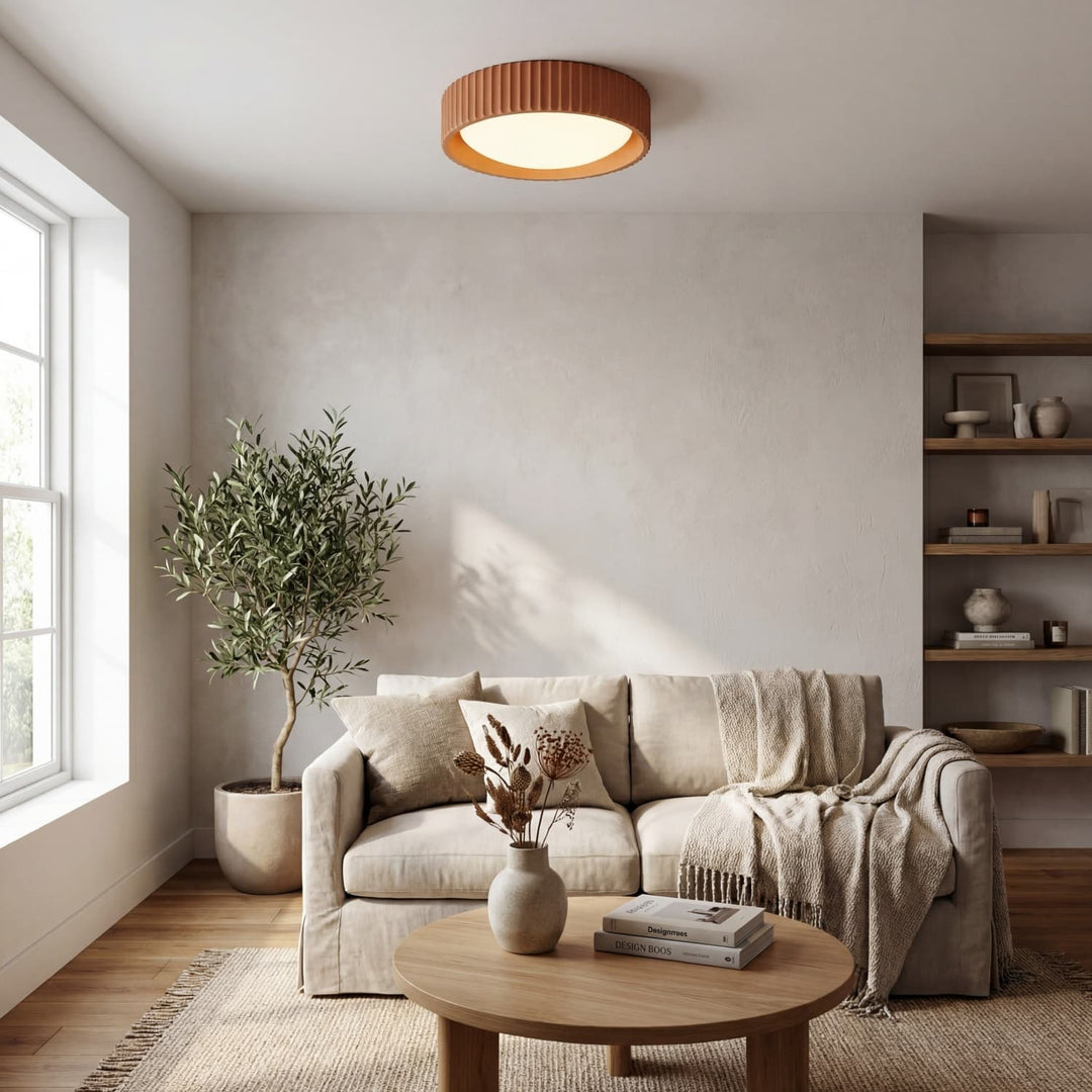 Acrion Round Ceiling Light - Modern Acrylic Light for Bedroom