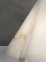 Load image into Gallery viewer, Alabaster Pyramid Table Lamp