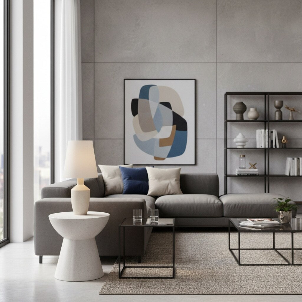 Ceruna Moderne Skulpturale Akzentlampe - Zeitgenössische Tischleuchte für Wohnzimmer und Schlafzimmer