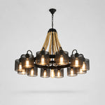 Cargar imagen en el visor de la Galería, Rustic farmhouse rope chandelier