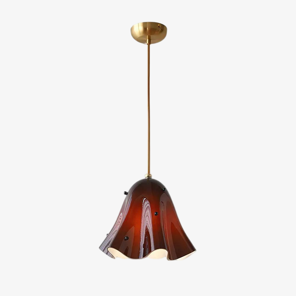 Bellina Wave-Edge Glass Pendant Lamp — Organic Contemporary Style for Dining & Living