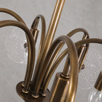 Load image into Gallery viewer, Brass Flower Glass Chandelier