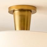 Cargar imagen en el visor de la Galería, Modern Brass Fabric Flush Mount Ceiling Light