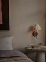 Load image into Gallery viewer, Luminella Elegant Bronze Linen Wall Light – Classic Design for Bedroom &amp; Hallway
