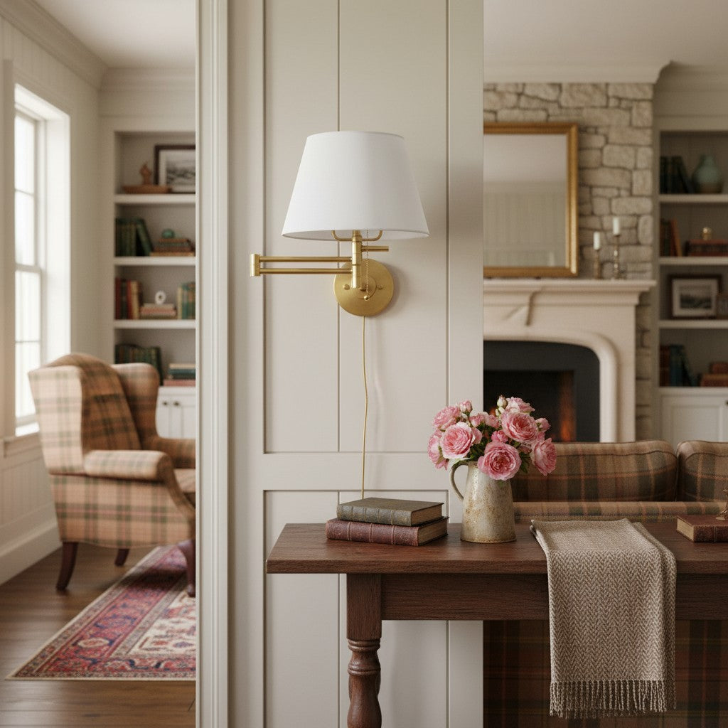Aplique de pared estilo escuela Ornato Luxe de latón - Lámpara de pared Art Déco con pantalla de vidrio blanco