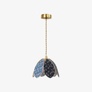 12.6 in (32 cm) blue floral petal pendant light