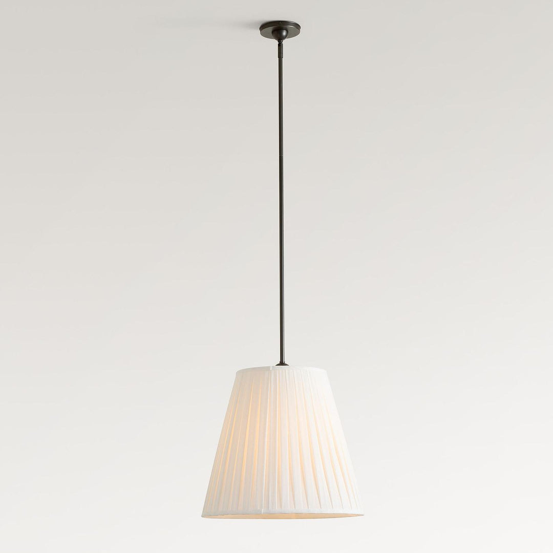 Lámpara colgante plisada de tela Luvora: elegante lámpara colgante de latón para comedor
