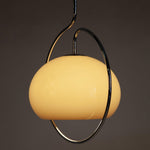 Load image into Gallery viewer, Rounded Glass Chrome Swag Pendant Light