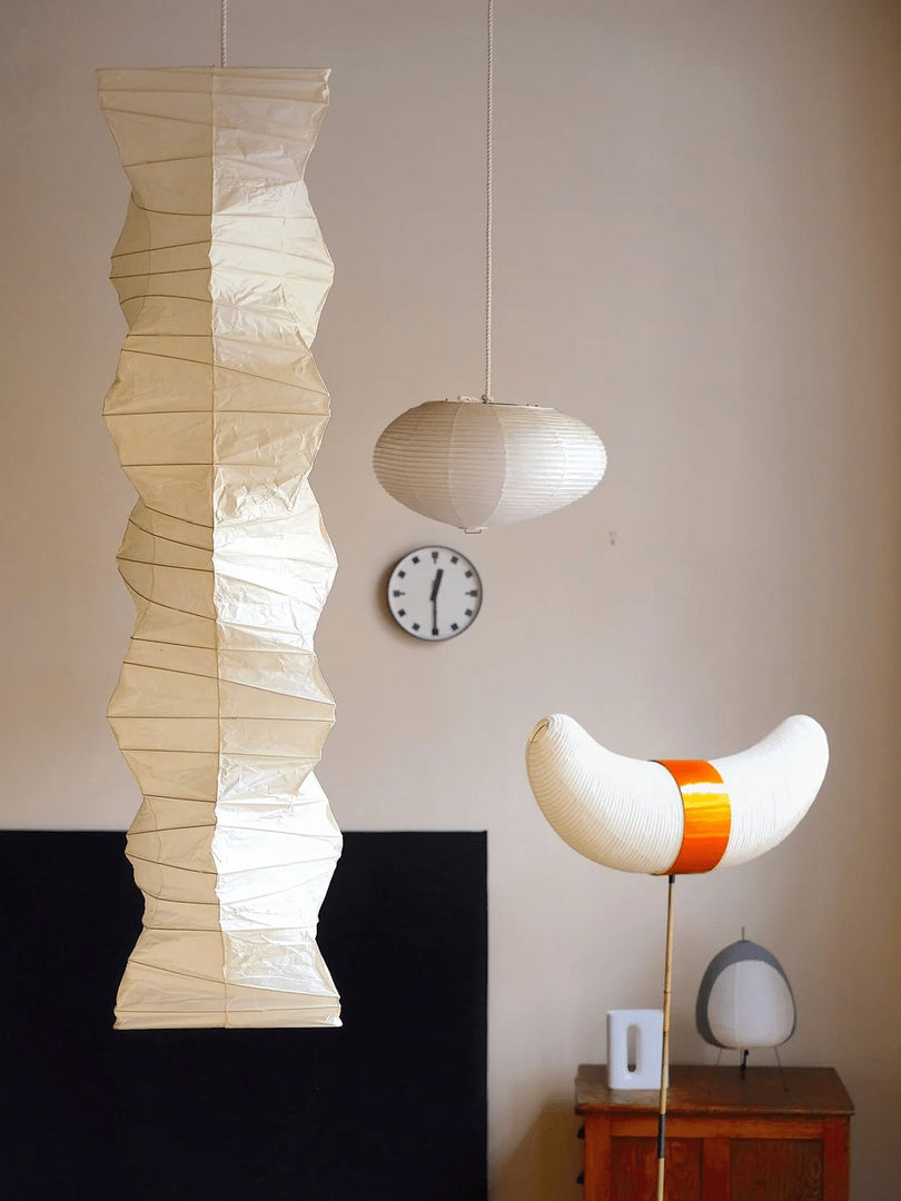 Textured Washi Paper Swag Pendant Light
