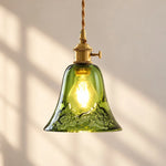 Cargar imagen en el visor de la Galería, Glass Flower Vase Pendant Light